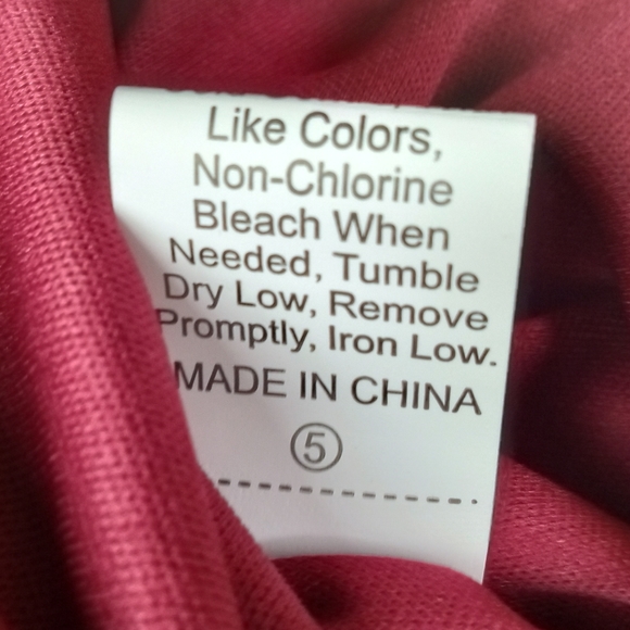 NWOT SHEIN Curve V Neck Dress w/ Tie Shoulder detail in Glitter Burgundy Sz. 4XL - Picture 14 of 14